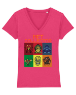 NFT Pixel Art Tricou mânecă scurtă guler V Damă Evoker