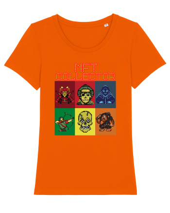 NFT Pixel Art Bright Orange