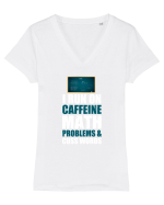 MATH  Tricou mânecă scurtă guler V Damă Evoker