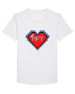 NFT Pixel Art Tricou mânecă scurtă guler larg Bărbat Skater