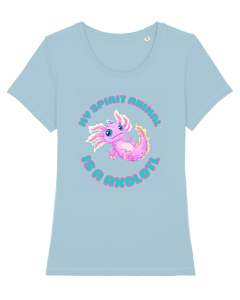 Kawaii Axolotl Sky Blue