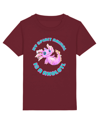 Kawaii Axolotl Burgundy