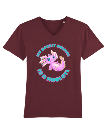 Kawaii Axolotl Burgundy