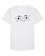 Îmi fug ochii Tricou mânecă scurtă guler larg Bărbat Skater