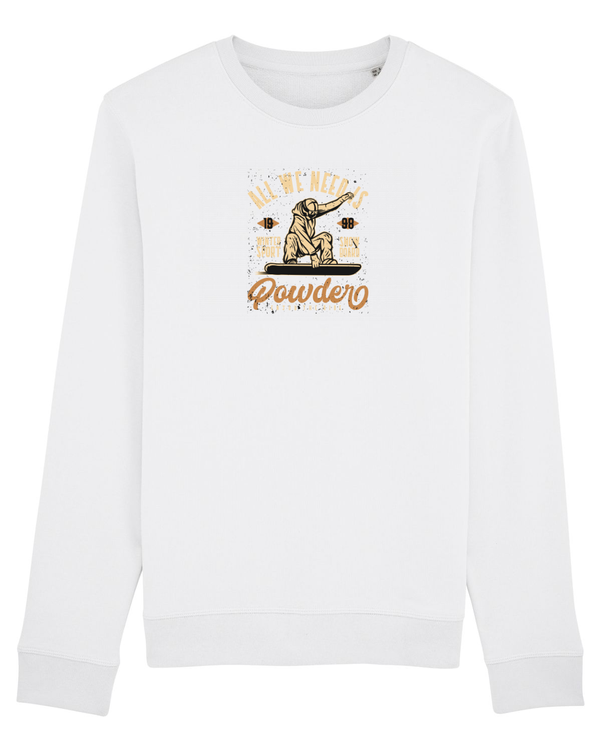 Bluză mânecă lungă Unisex Rise White