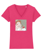 Cupid Tricou mânecă scurtă guler V Damă Evoker