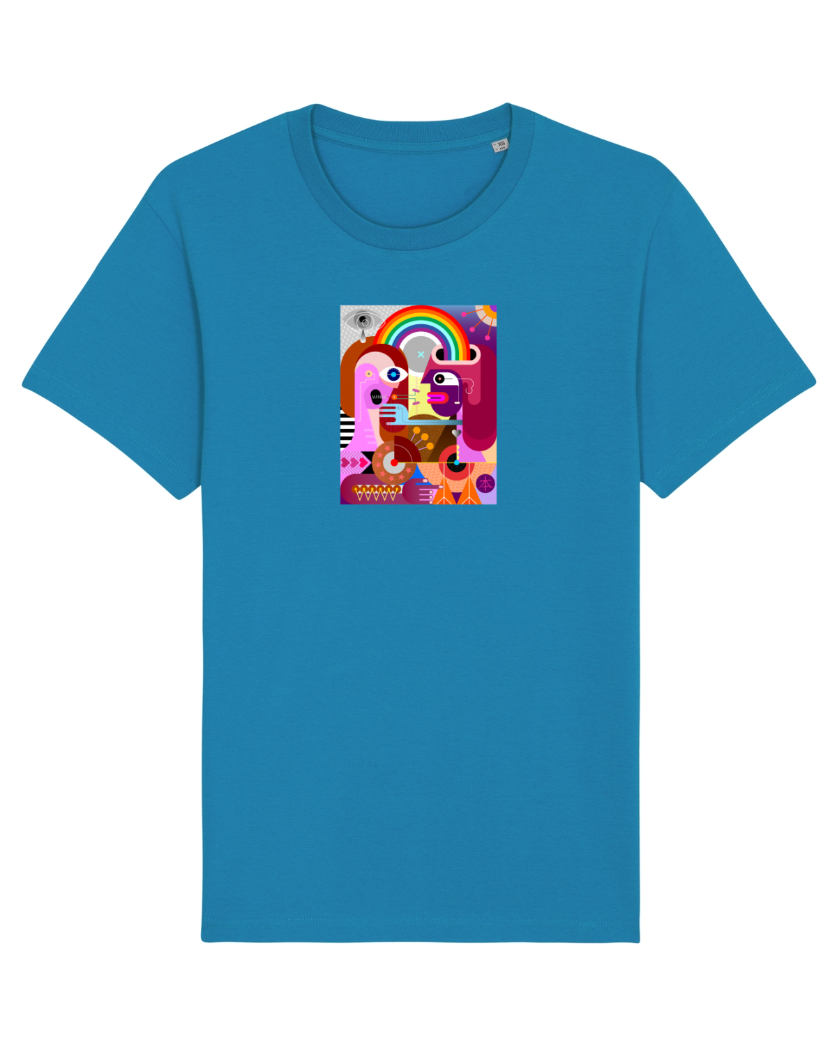 Tricou mânecă scurtă Unisex Rocker Azur