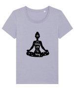 Yoga - starting with by being Tricou mânecă scurtă guler larg fitted Damă Expresser