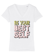 Be Your Best Self Tricou mânecă scurtă guler V Damă Evoker