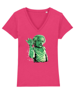 Albert Einstein Tricou mânecă scurtă guler V Damă Evoker