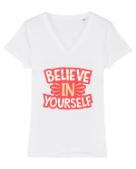 Believe In Yourself Tricou mânecă scurtă guler V Damă Evoker