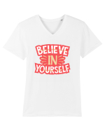 Believe In Yourself Tricou mânecă scurtă guler V Bărbat Presenter