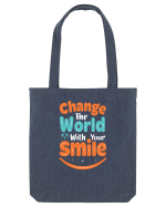 Change The World With Your Smile Sacoșă textilă