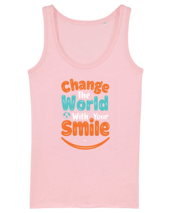 Change The World With Your Smile Cotton Pink