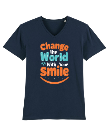 Change The World With Your Smile French Navy