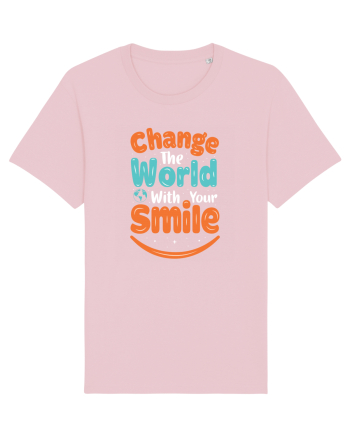 Change The World With Your Smile Cotton Pink