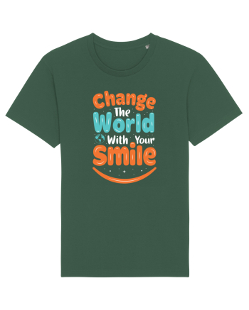 Change The World With Your Smile Bottle Green