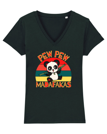 Funny Panda With Guns Black