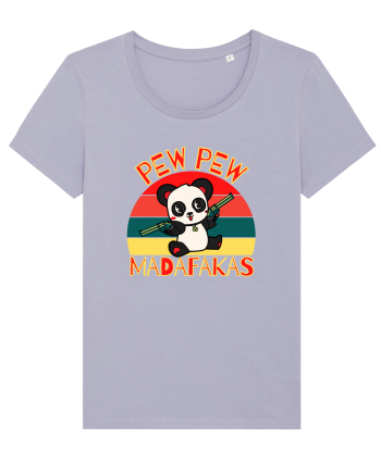Funny Panda With Guns Lavender