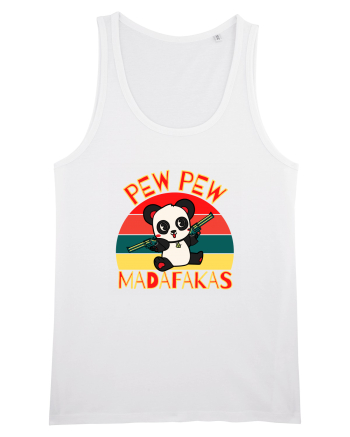 Funny Panda With Guns White
