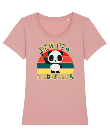 Funny Panda With Guns Canyon Pink