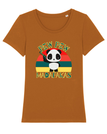Funny Panda With Guns Roasted Orange
