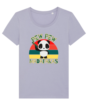 Funny Panda With Guns Lavender