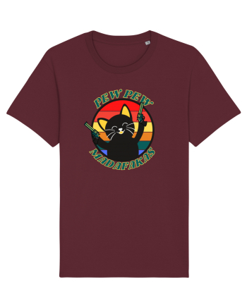 Funny Cat With Guns Burgundy