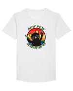 Funny Cat With Guns Tricou mânecă scurtă guler larg Bărbat Skater