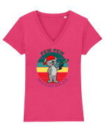 Funny Kola With Gun Tricou mânecă scurtă guler V Damă Evoker