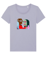 Love Story Tricou mânecă scurtă guler larg fitted Damă Expresser