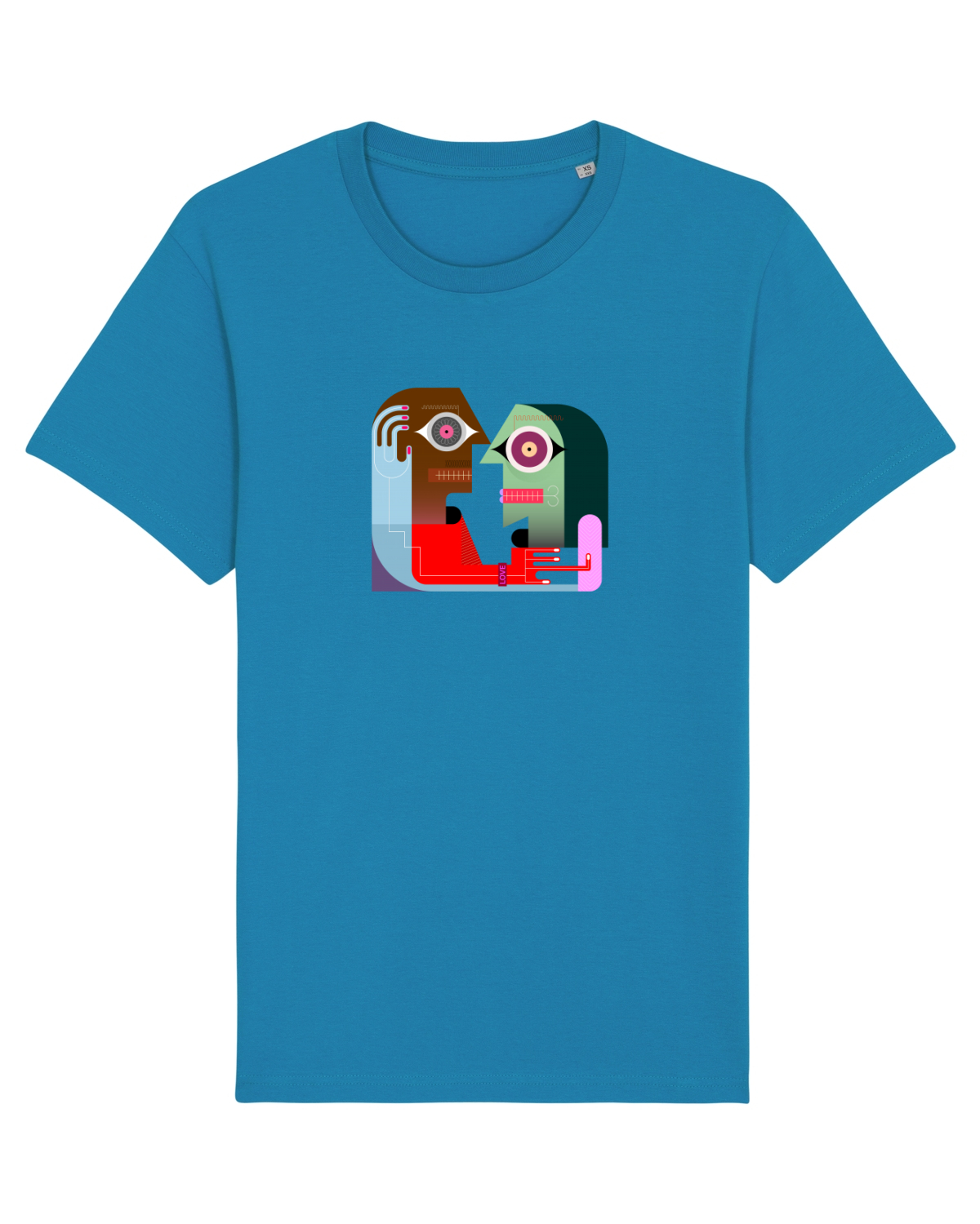 Tricou mânecă scurtă Unisex Rocker Azur