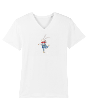 Ice Skating Bunny White