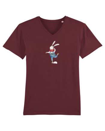 Ice Skating Bunny Burgundy