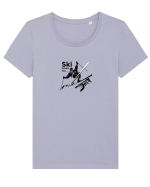 Ski Down Hill Tricou mânecă scurtă guler larg fitted Damă Expresser