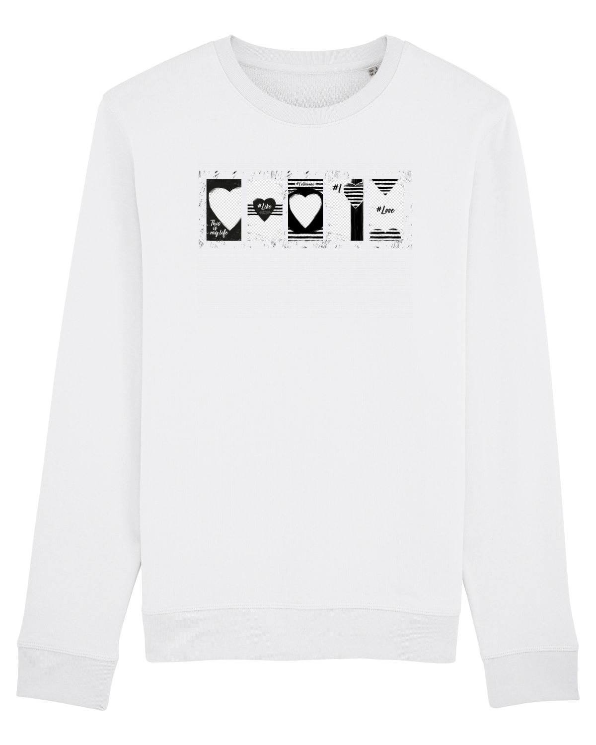 Bluză mânecă lungă Unisex Rise White