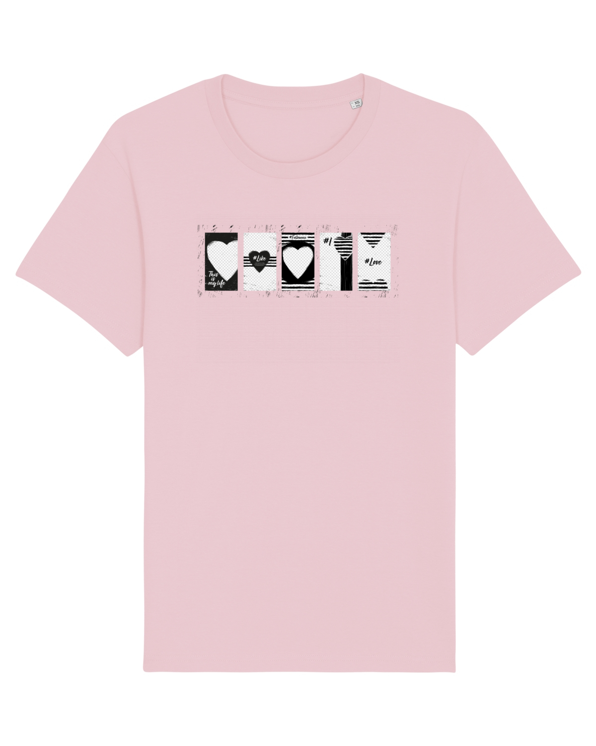 Tricou mânecă scurtă Unisex Rocker Cotton Pink
