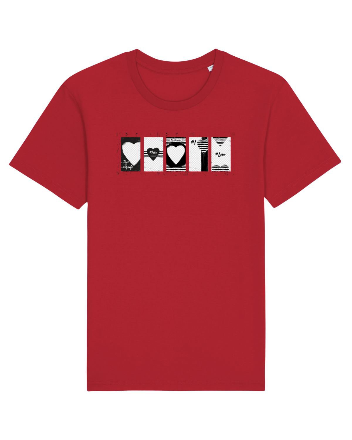 Tricou mânecă scurtă Unisex Rocker Red