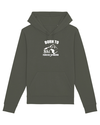 Born To Ski Forced To Work Khaki
