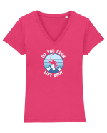 Do You Even Lift Bro? Tricou mânecă scurtă guler V Damă Evoker