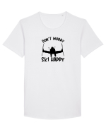 Don't Worry, Ski Happy Tricou mânecă scurtă guler larg Bărbat Skater