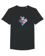 Down Hill Wolfe Tricou mânecă scurtă guler larg Bărbat Skater