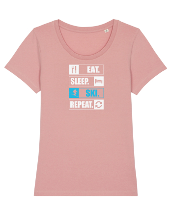 Eat Sleep Ski Repeat Canyon Pink