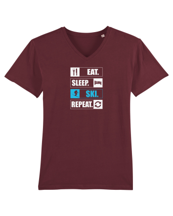 Eat Sleep Ski Repeat Burgundy