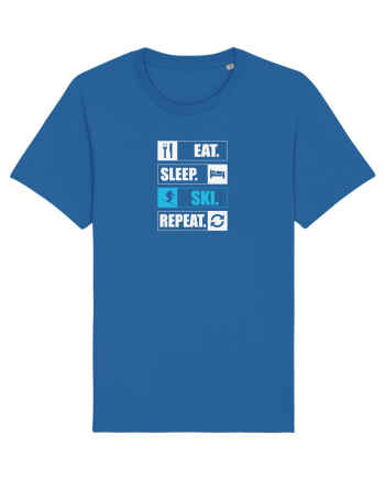 Eat Sleep Ski Repeat Royal Blue