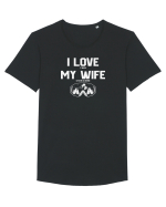 I Love It When My Wife Lets Me Go Skiing Tricou mânecă scurtă guler larg Bărbat Skater