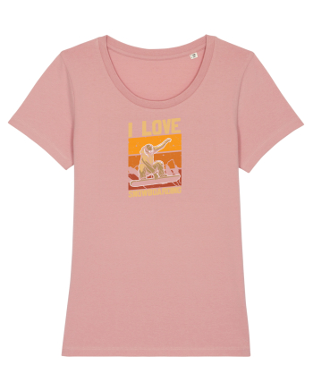I Love Snowboarding Canyon Pink