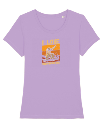 I Love Snowboarding Lavender Dawn