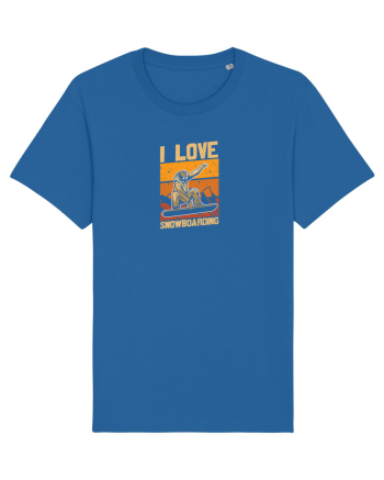 I Love Snowboarding Royal Blue