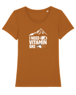 I Need Vitamin Ski Tricou mânecă scurtă guler larg fitted Damă Expresser